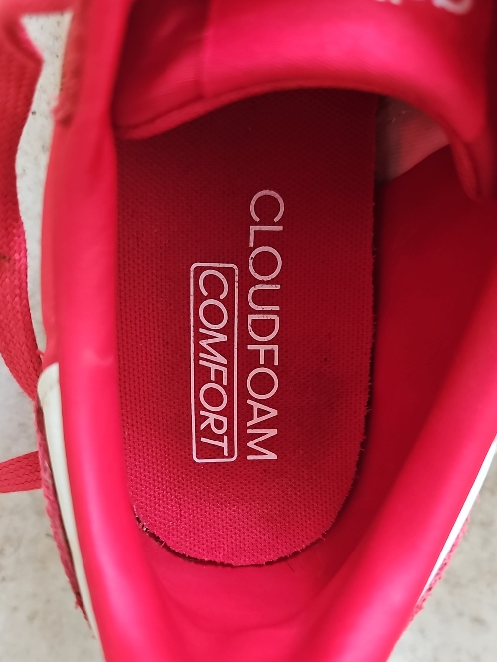 adidas Red Retro Cloudfoam Running Sneakers - Picture 3 of 3